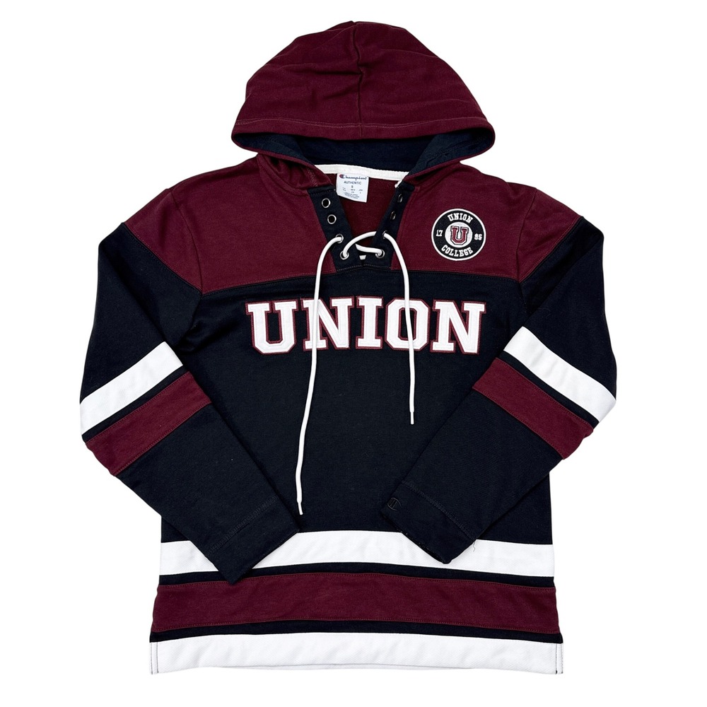 Union College Garnet Chargers Hockey Jersey Hoodie Sweatshirt Size Small NCAA
